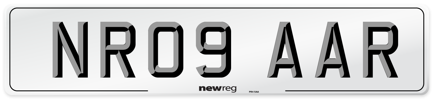NR09 AAR Number Plate from New Reg